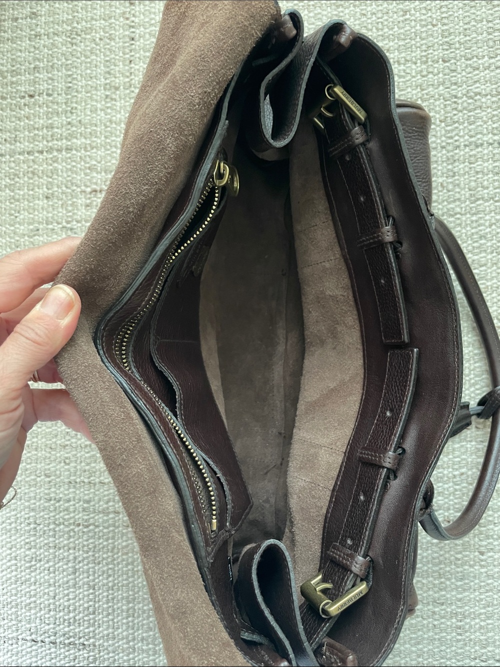 Mulberry Bayswater satchel in chocolate brown - Picture 7 of 12